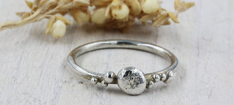 Sea inspired handmade silver ring by Gemma Tremayne Jewellery 