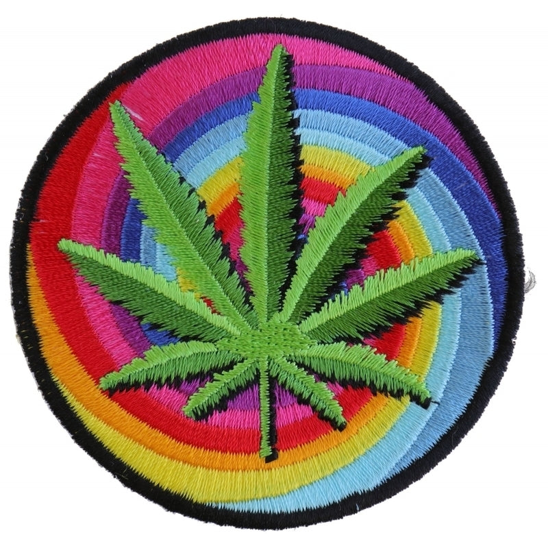 P4911 Sweet Leaf Marijuana Patch Patches Virginia City Motorcycle Company Apparel