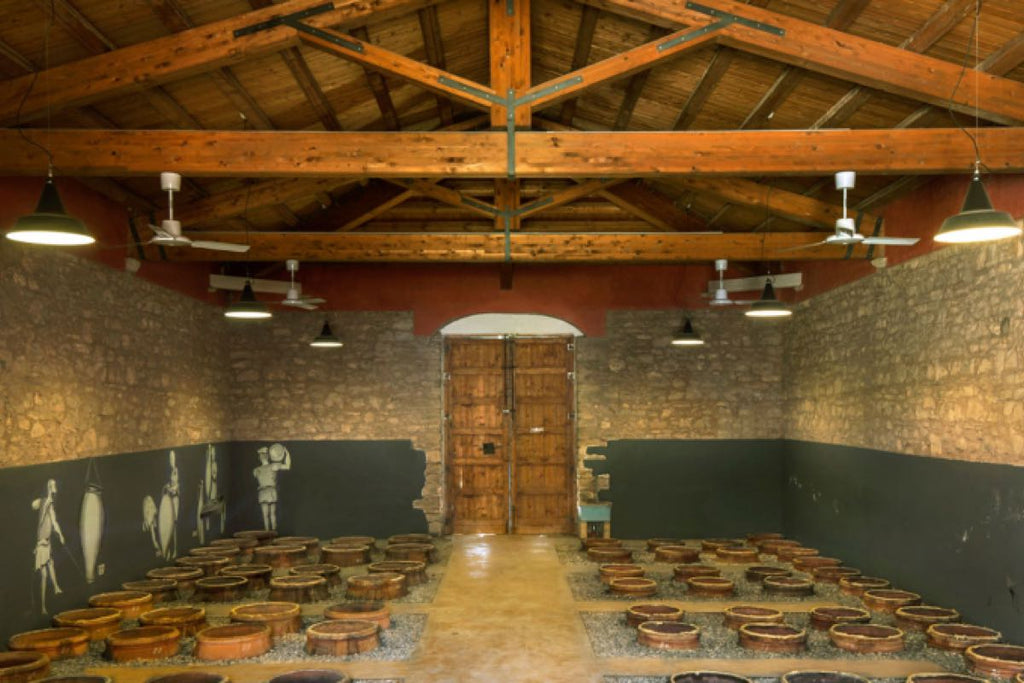 Giusto Occhipinti COS Winery Amphora Room in Vittoria Sicily, Natural Wine, Amphora Wine, Primal Wine - primalwine.com