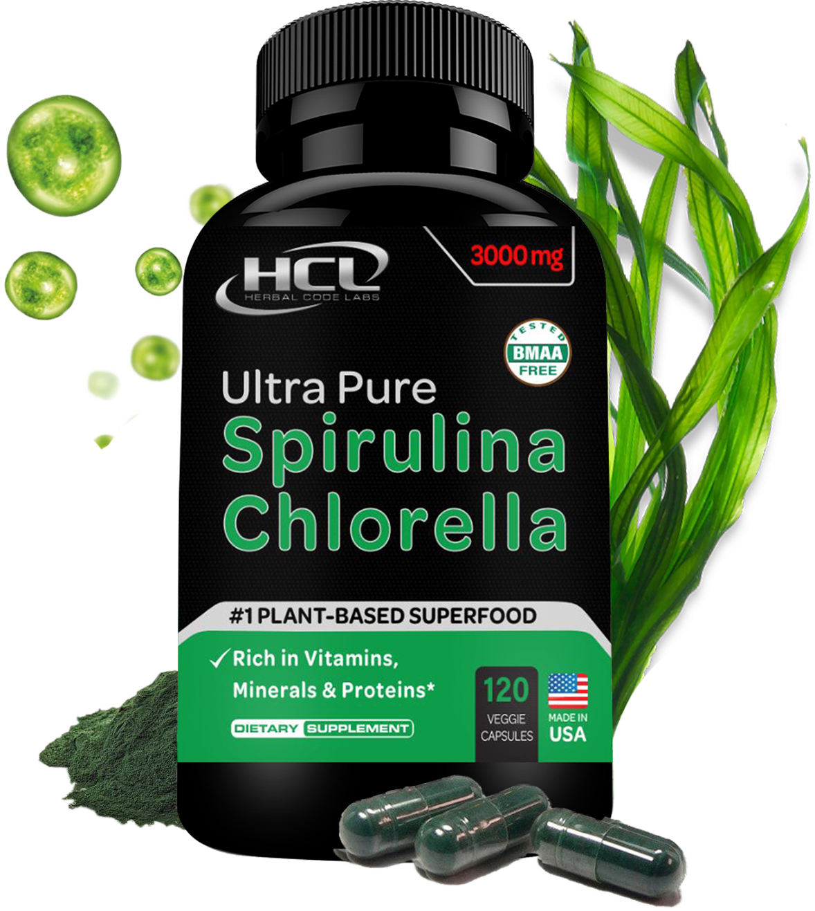 Duidelijk maken Scheermes willekeurig Chlorella Spirulina Organic – Herbal Code Labs Nutrition
