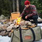 Tote Shape Canvas Firewood Log Carriers