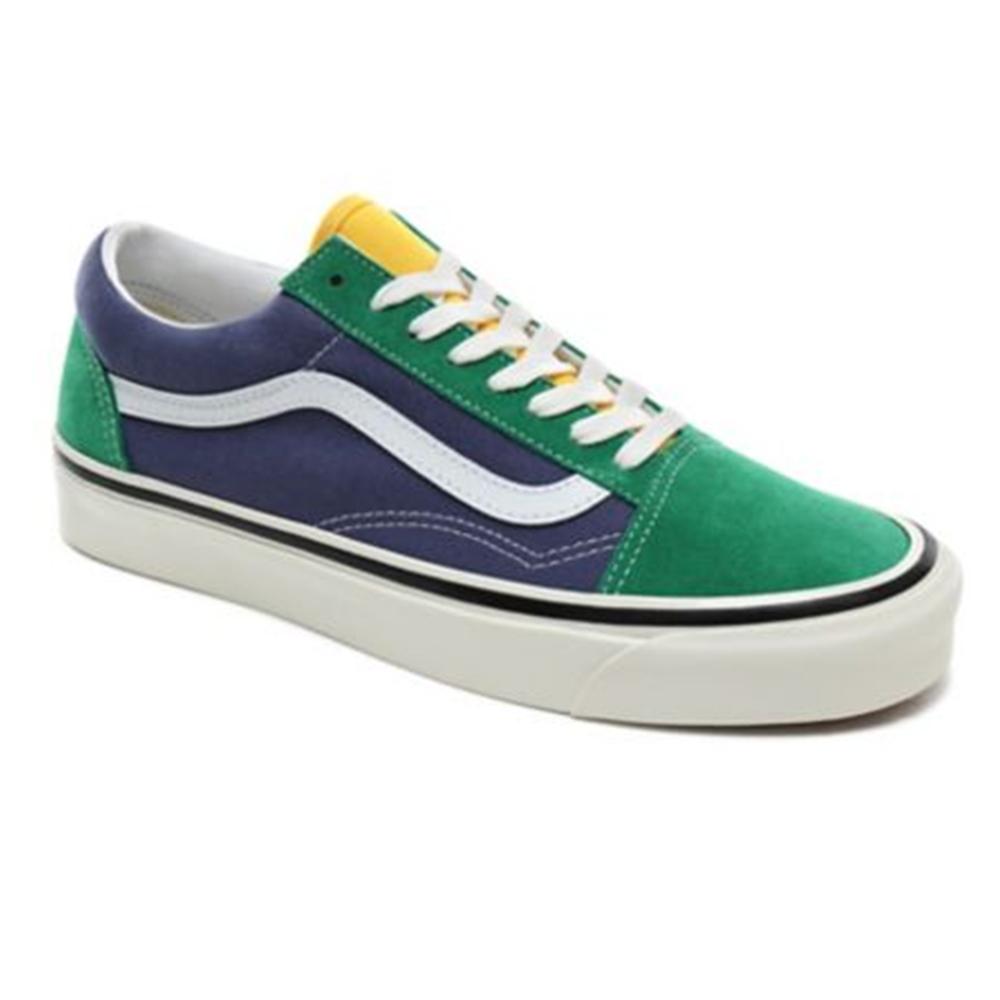 white and green vans old skool