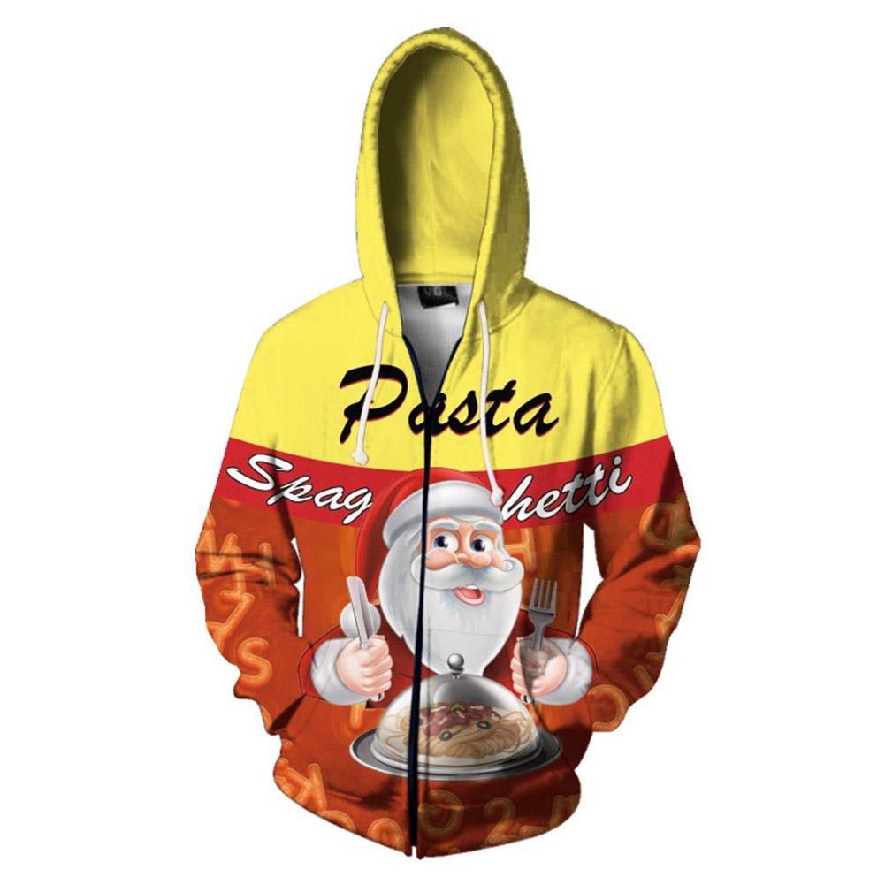 santa zip up hoodie