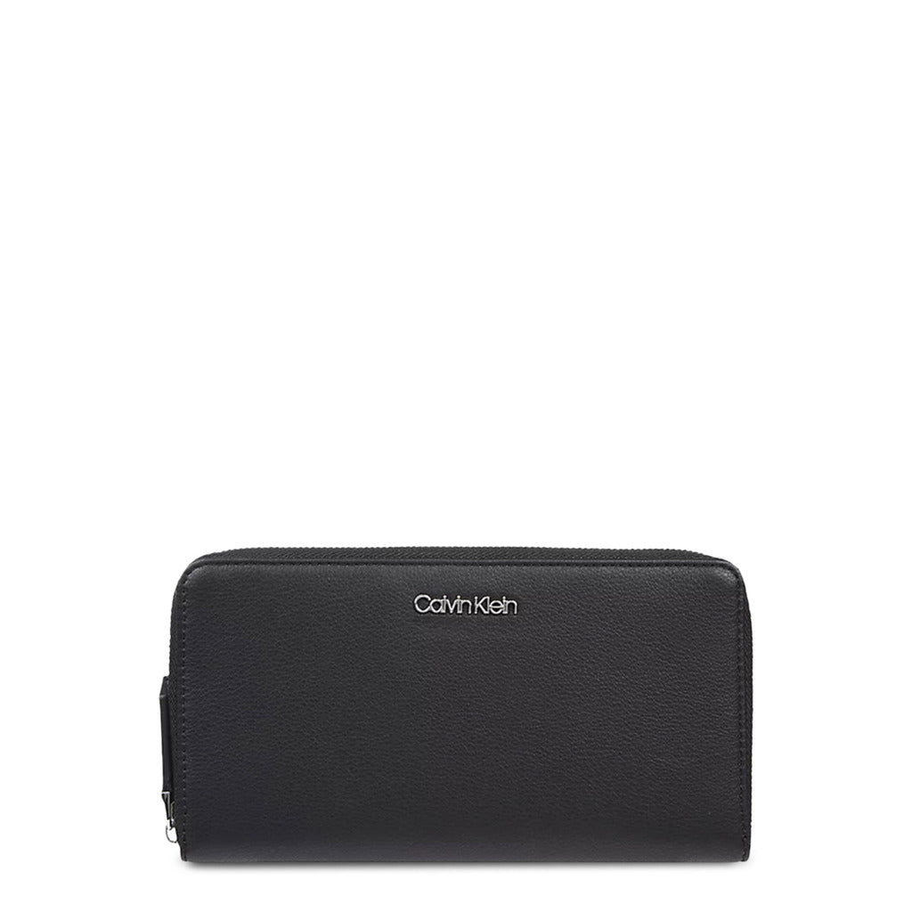 oogsten Zuinig rijm Calvin Klein Large Recycled Zip Around CK Black Women's Wallet K60K608 –  Becauze