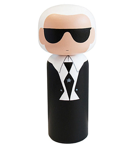 Karl Lagerfeld wooden kokeshi doll - available online at circa75