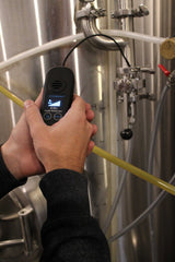 Jeremy Gobien Using CO2 Leak Detector in Brewery