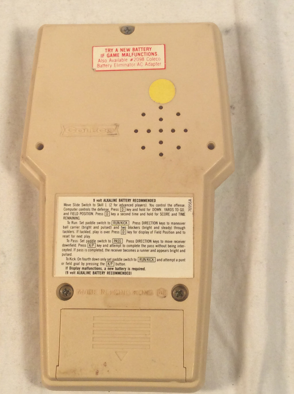 coleco electronic quarterback original price