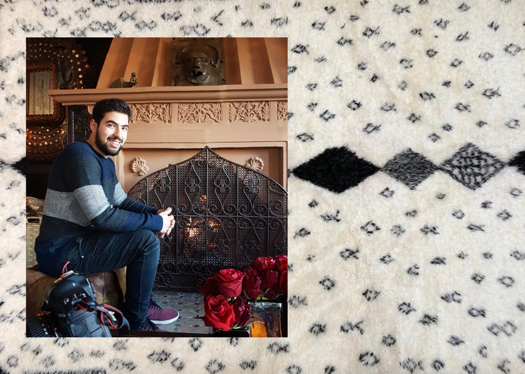 Salim with a moroccan rug background