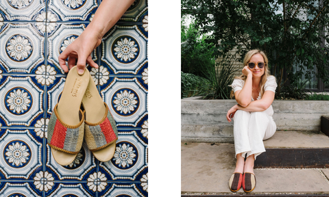 Jen in Artemis Kilim Shoes- Slides