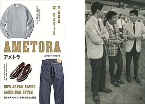 left-ametora-book-right-three-well-dressed-japanese-men-in-1960s-black-and-white-image
