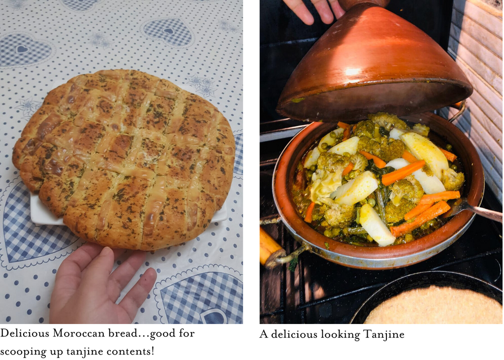 moroccan bread and vegetable tanjine