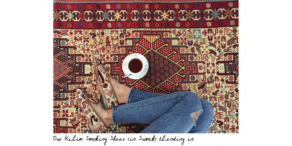 sumak kilim smoking shoes