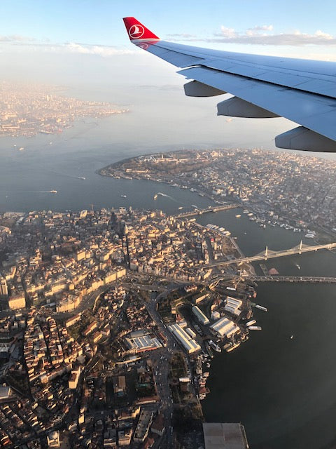 Plane view of Istanbul city.