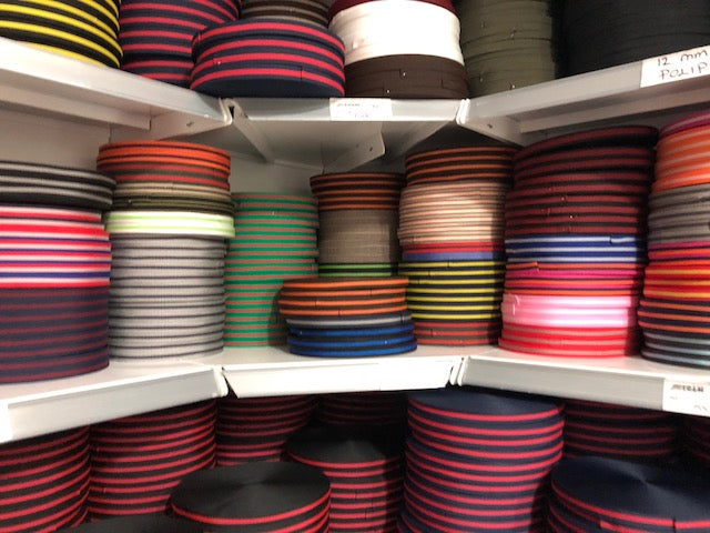 Variety of silk colors to be used for velvet shoes. 
