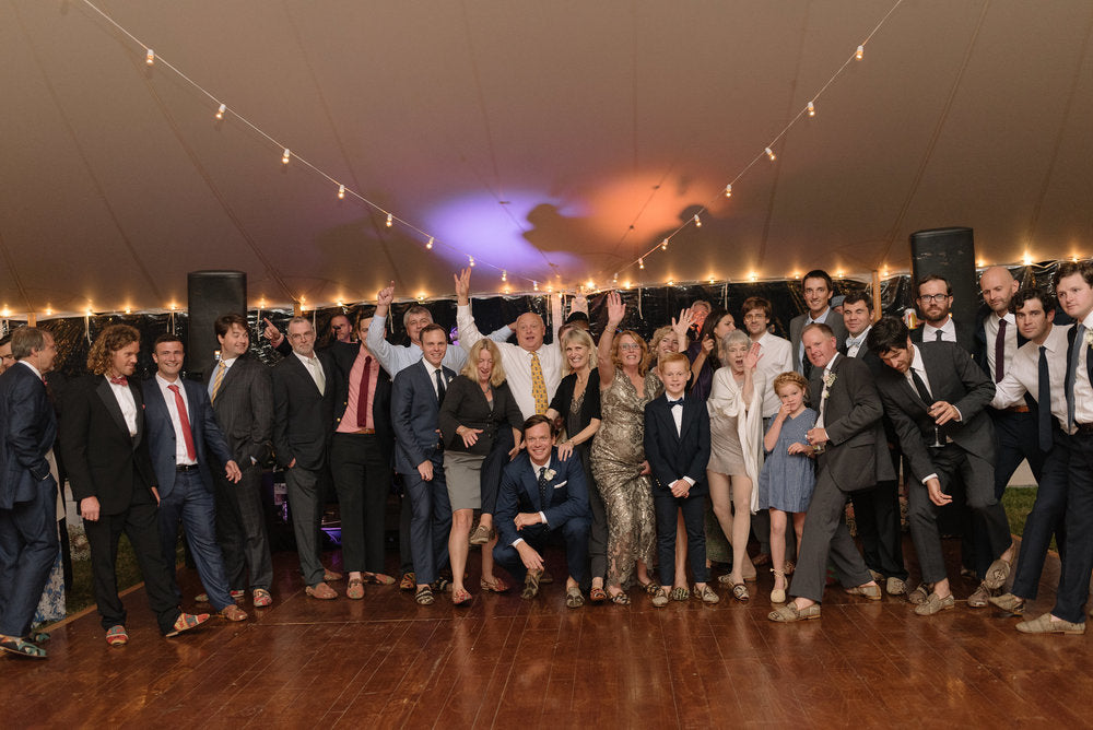All the artemis kilim shoe wearers at the reception.