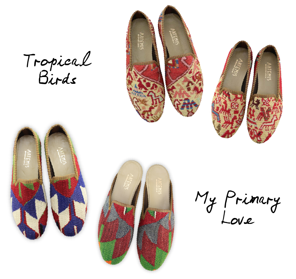 Bespoke colorful kilim loafers