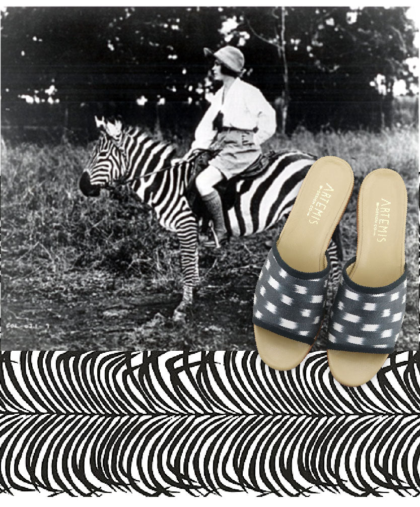 Zebra Print Sandal with photo and illustration