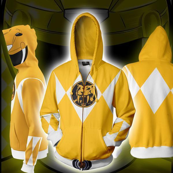 power rangers zip up hoodie