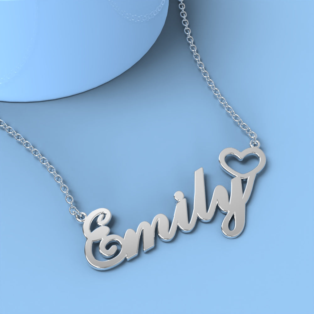 silver emily necklace