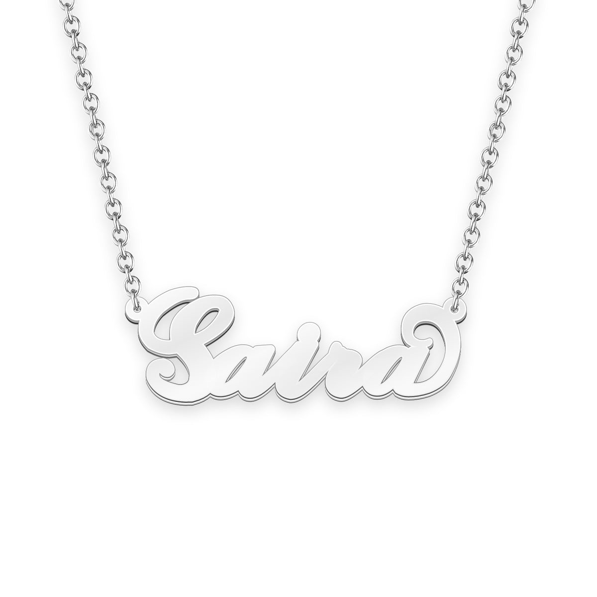 flat chain necklace silver