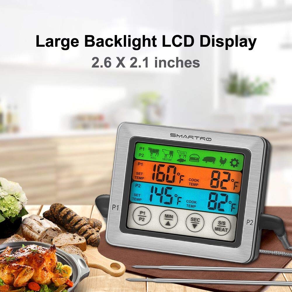 Digital Thermometer Probe for Meat & Food with LCD Display 