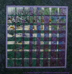 Convergence quilt using a fabric panel by Colorado Creations Quilting