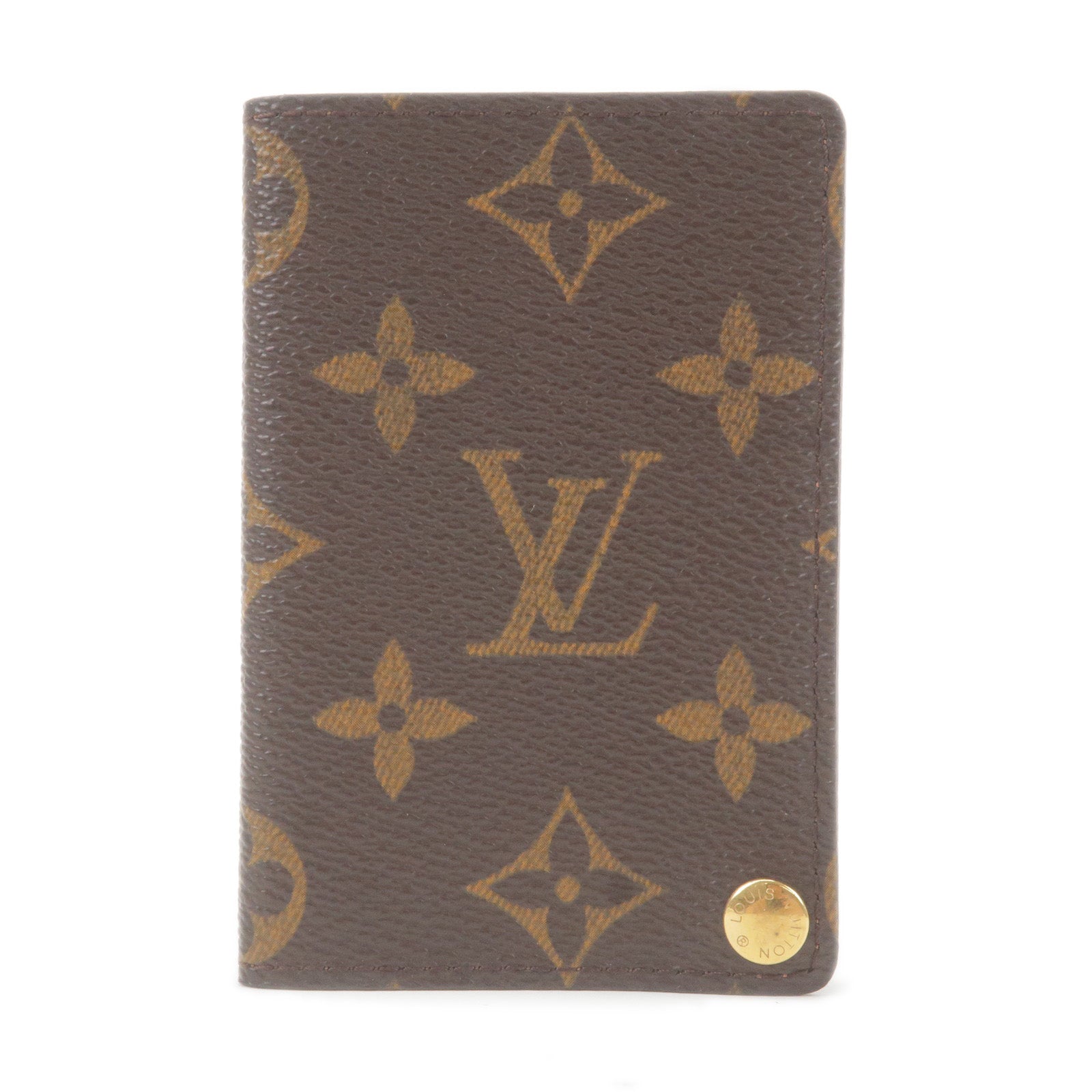 LOUIS VUITTON checkbook and card credits canvas large Monograme
