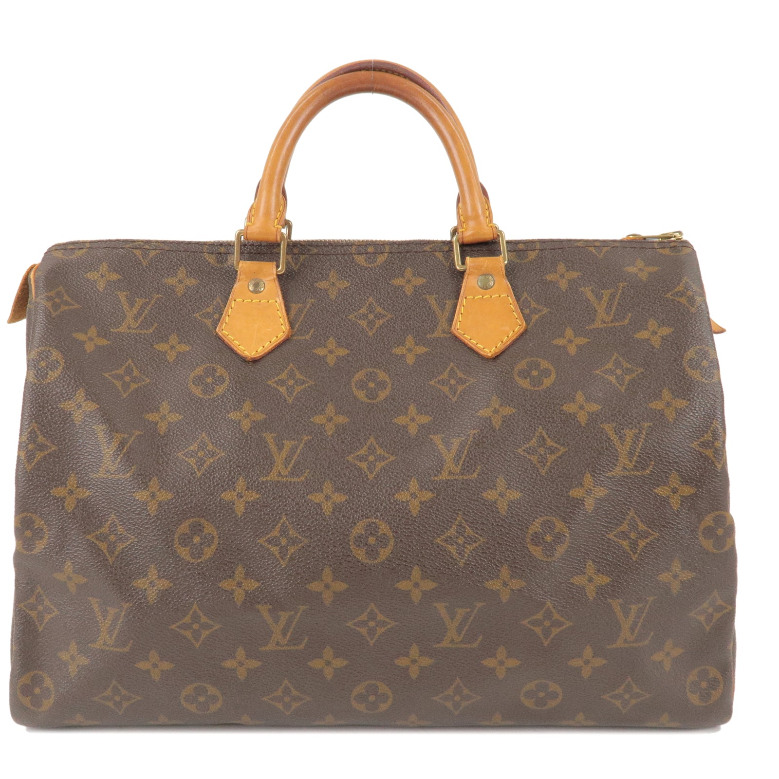 Louis Vuitton Vintage Monogram Speedy 35 - Brown Handle Bags