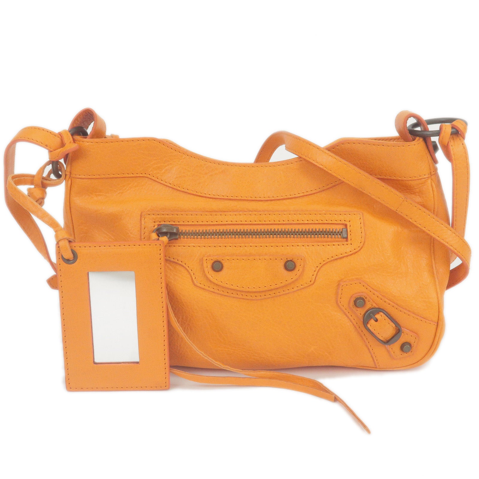 Leather - ep_vintage luxury Store - Hip gucci arli shoulder KATE bag item - Orange - The - BALENCIAGA - 214803 – dct - Shoulder - Bag