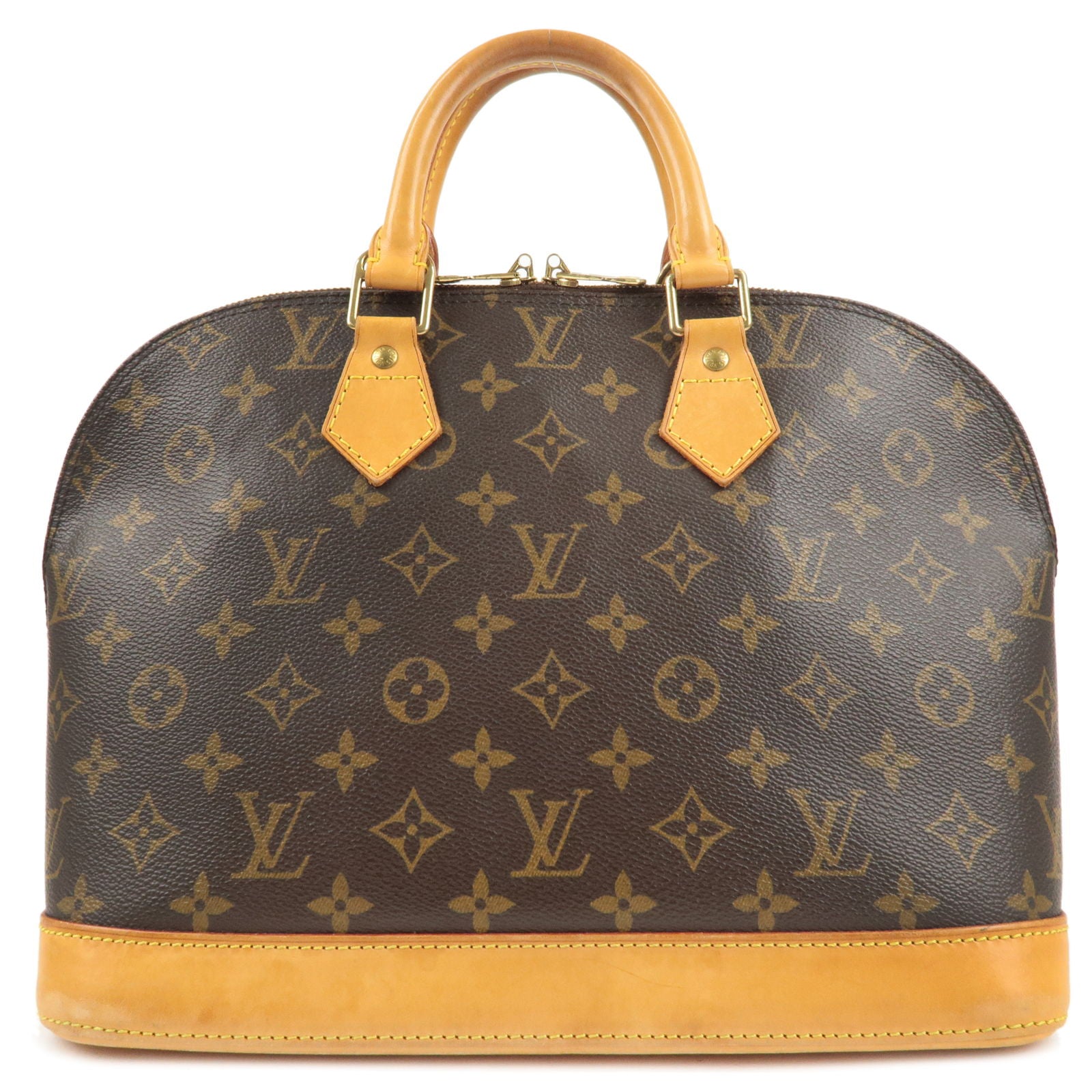 Louis Vuitton Alma Shoulder Bag BB Red Leather Monogram Vernis + Charm  Chain!!