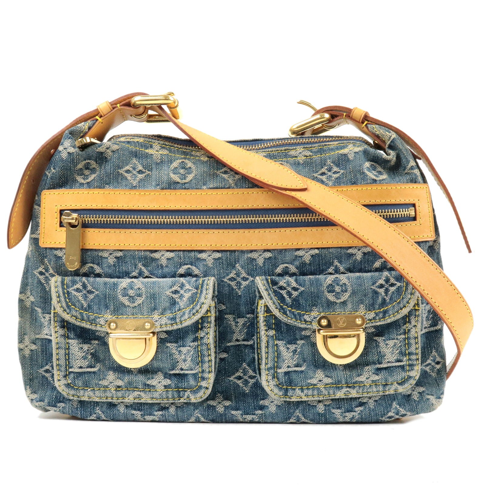 What Goes Around Comes Around Louis Vuitton Denim Baggy Gm Shoulder Bag in  Blue