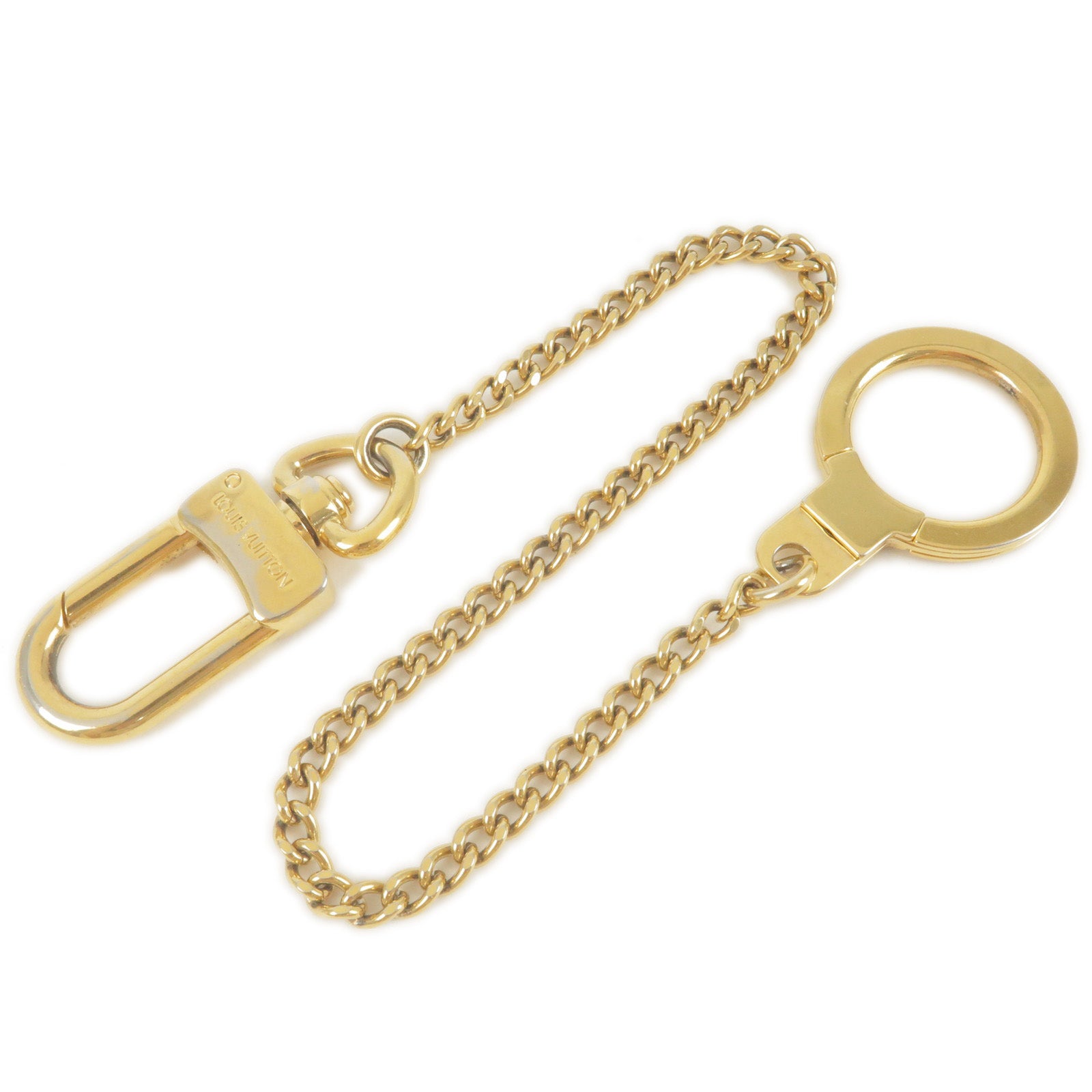 Shop LV Pink Gold Wristlet Keychain