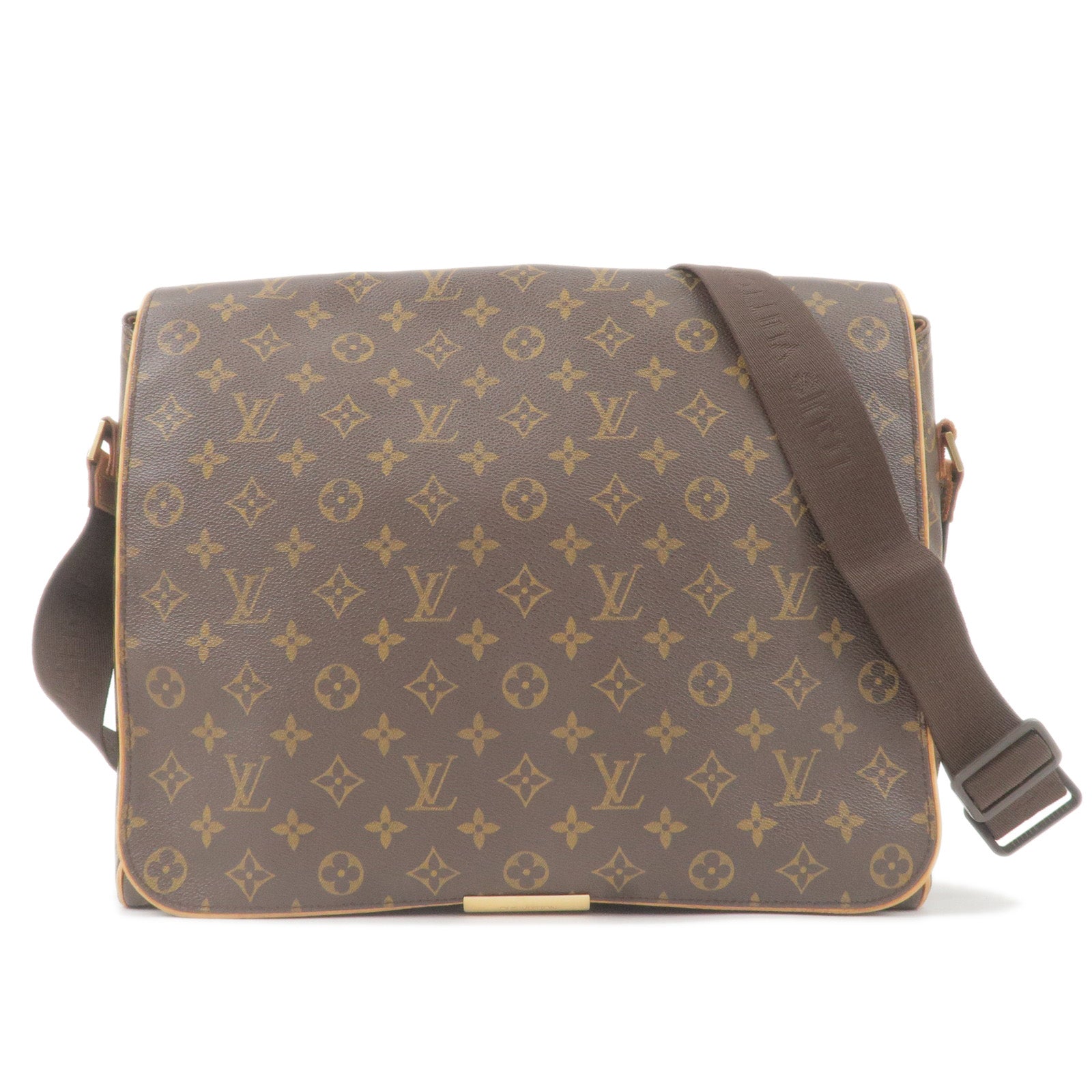 LOUIS VUITTON Utility Monogram Canvas Crossbody Bag Brown