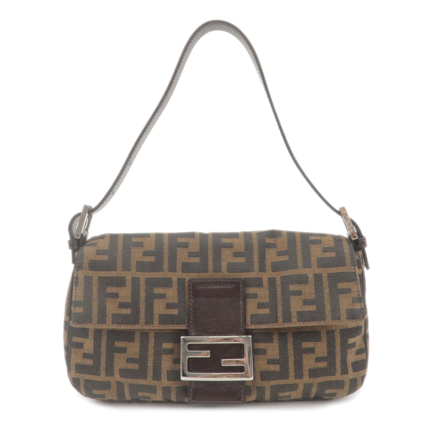 Fendi - Black & Brown Zucca Canvas Tote Large