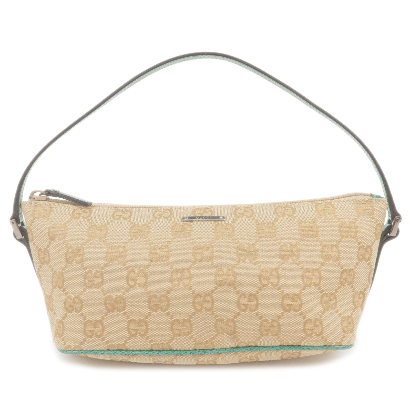 Pre-owned Gucci Gg Canvas Boat Bag In Neutrals