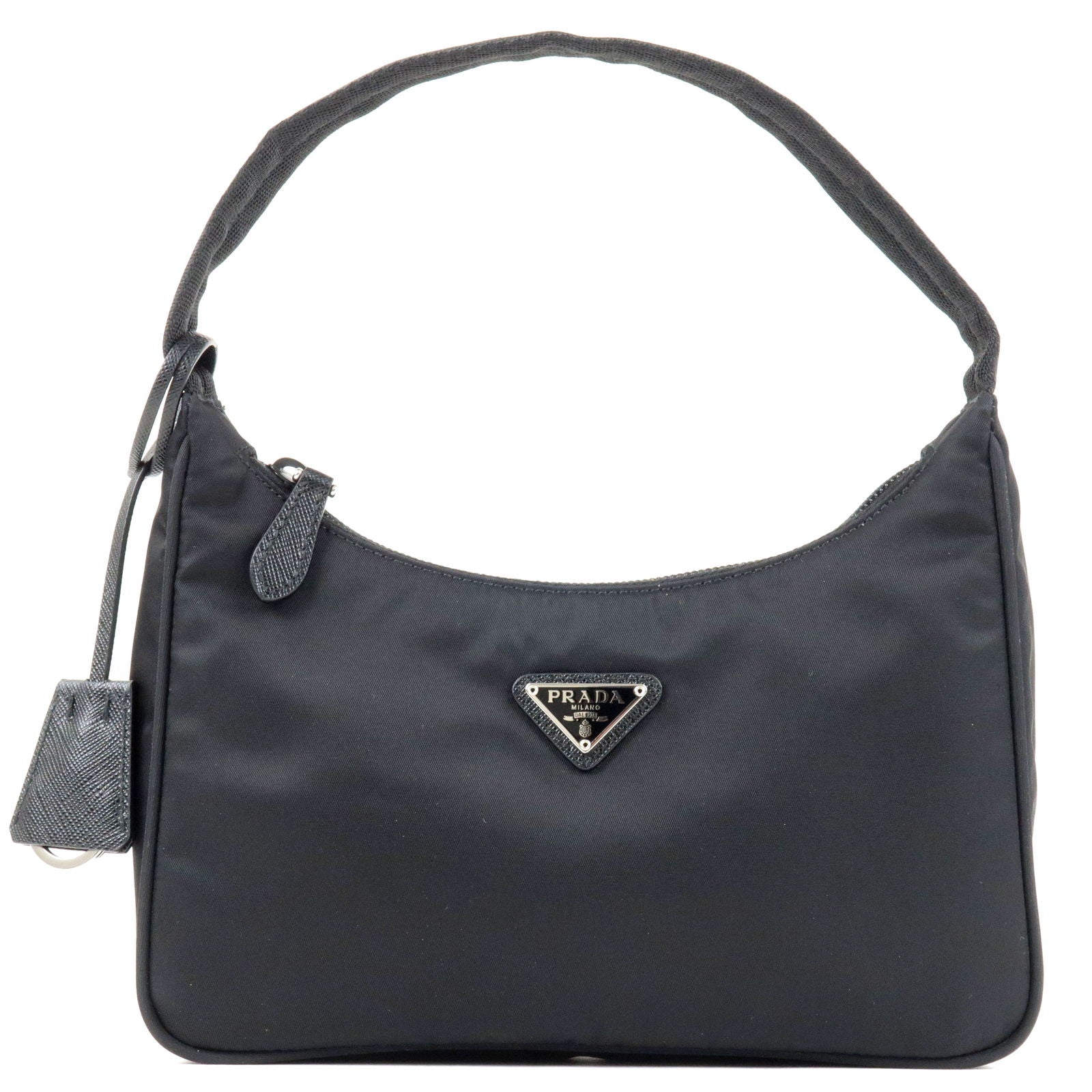 Prada White Leather Triangle Crossbody Bag - Handbag | Pre-owned & Certified | used Second Hand | Unisex