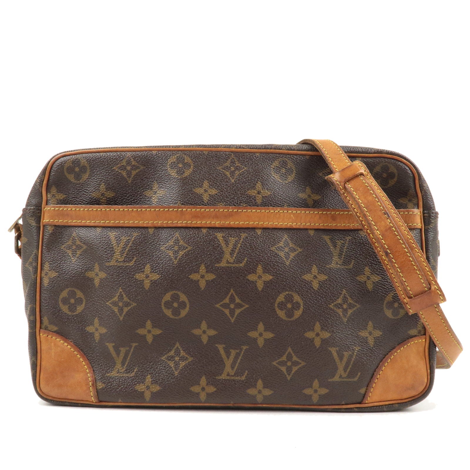 Louis Vuitton briefcase in monogram canvas and natural leather