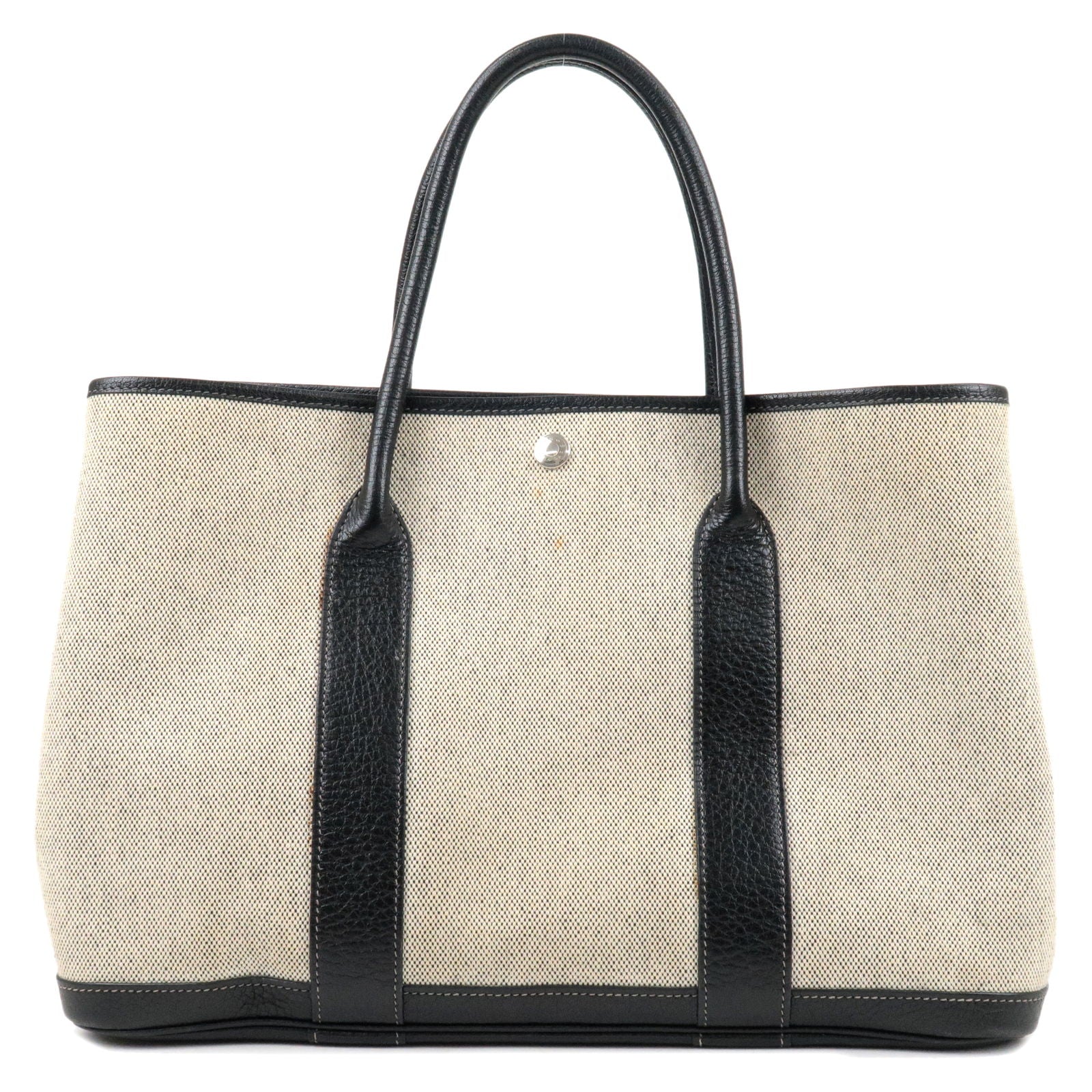 Hermes Garden Party Bag Togo Leather In Grey