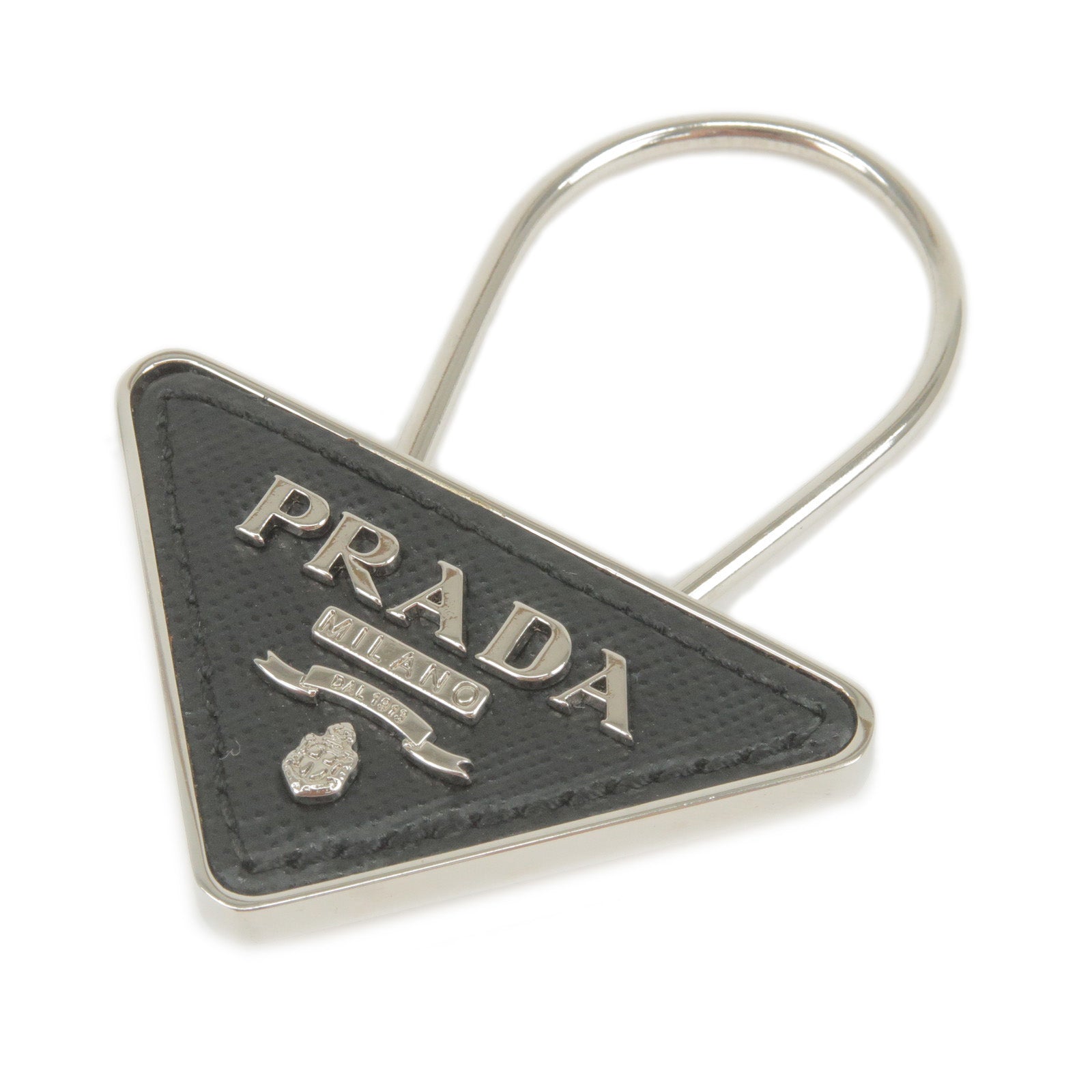 Prada Logo Canvas Key Holder