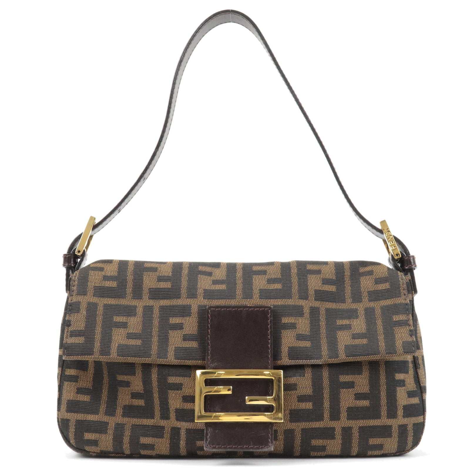 Fendi Large Suede Baguette - Brown Crossbody Bags, Handbags