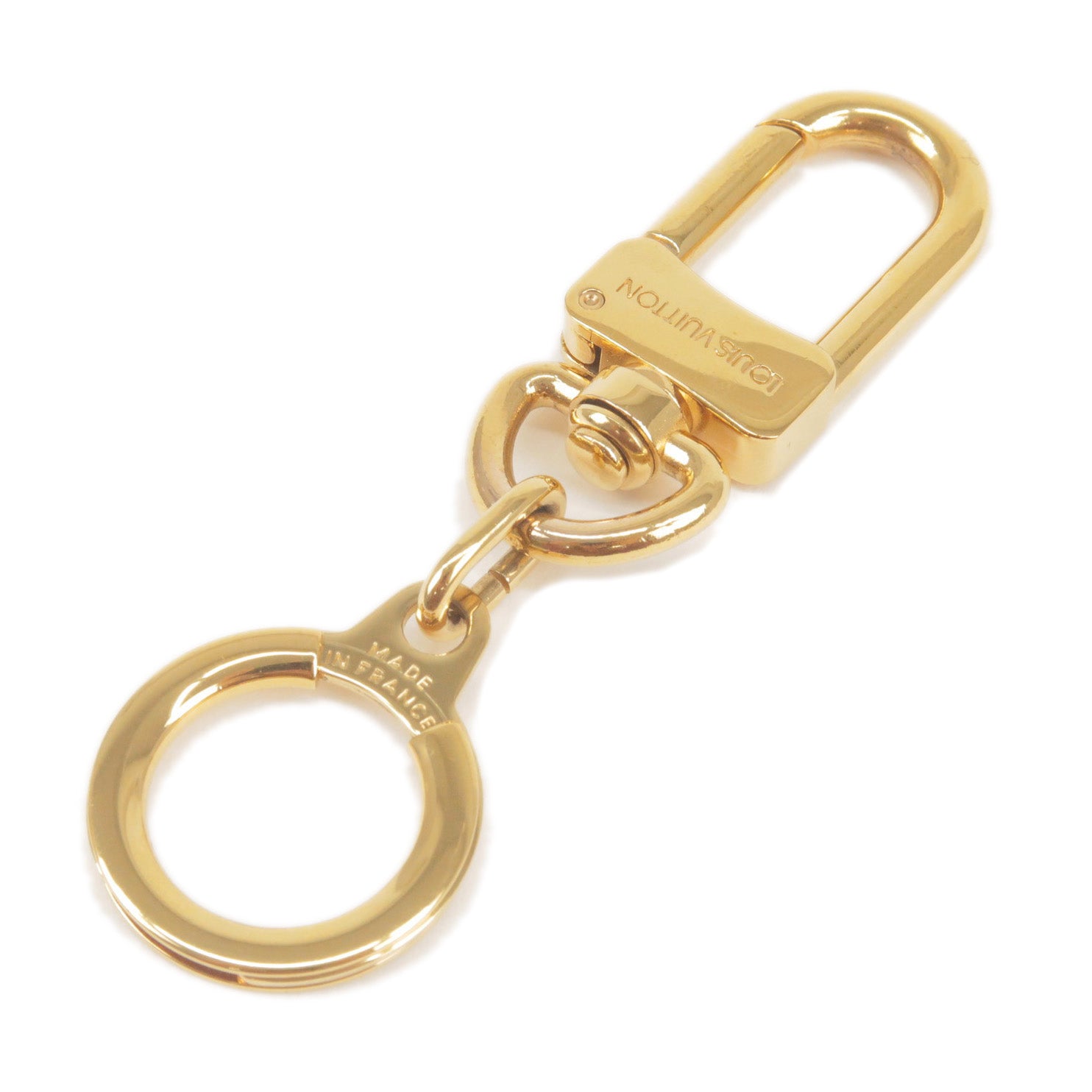 Authentic-Louis-Vuitton-Chenne-Ano-Cles-Key-Chain-Key-Charm-Gold