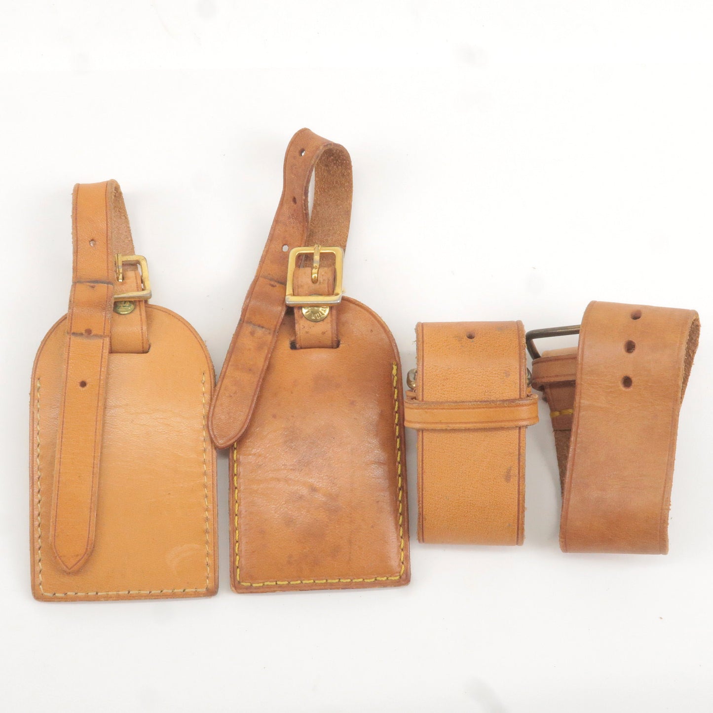 Louis Vuitton Set of 20 Name Tag Poignet Set Leather Beige