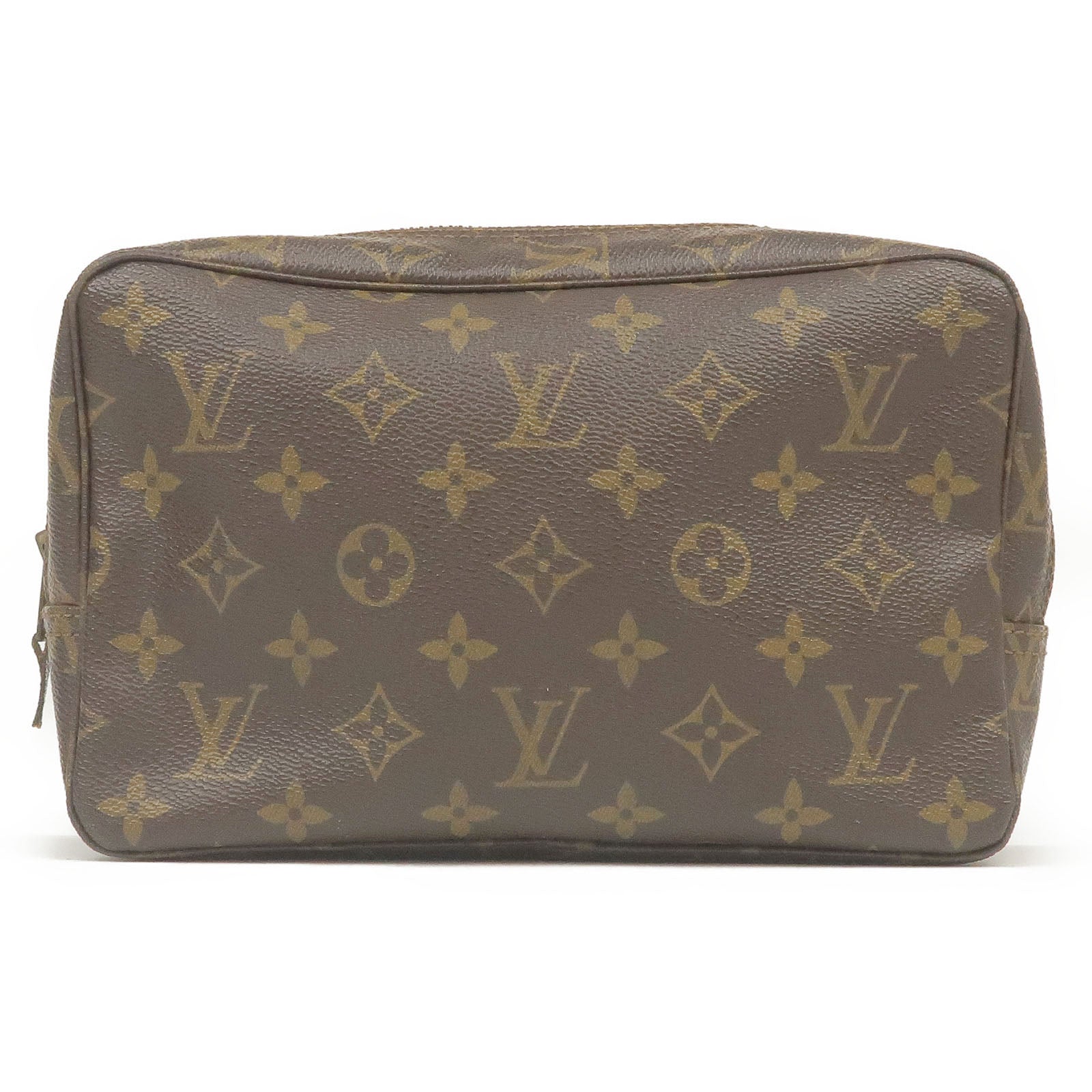 Trousse de toilette leather travel bag Louis Vuitton Brown in