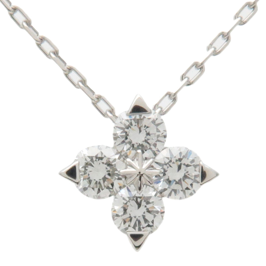 STAR-JEWELRY-Brightest-Star-4P-Necklace-0.13ct-950-Platinum