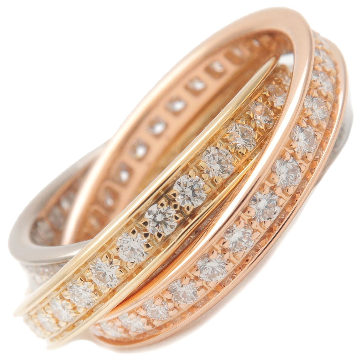 Cartier-Trinity-Ring-Full-Diamond-K18-YG/WG/PG-#52-US5-5.5 – Niger