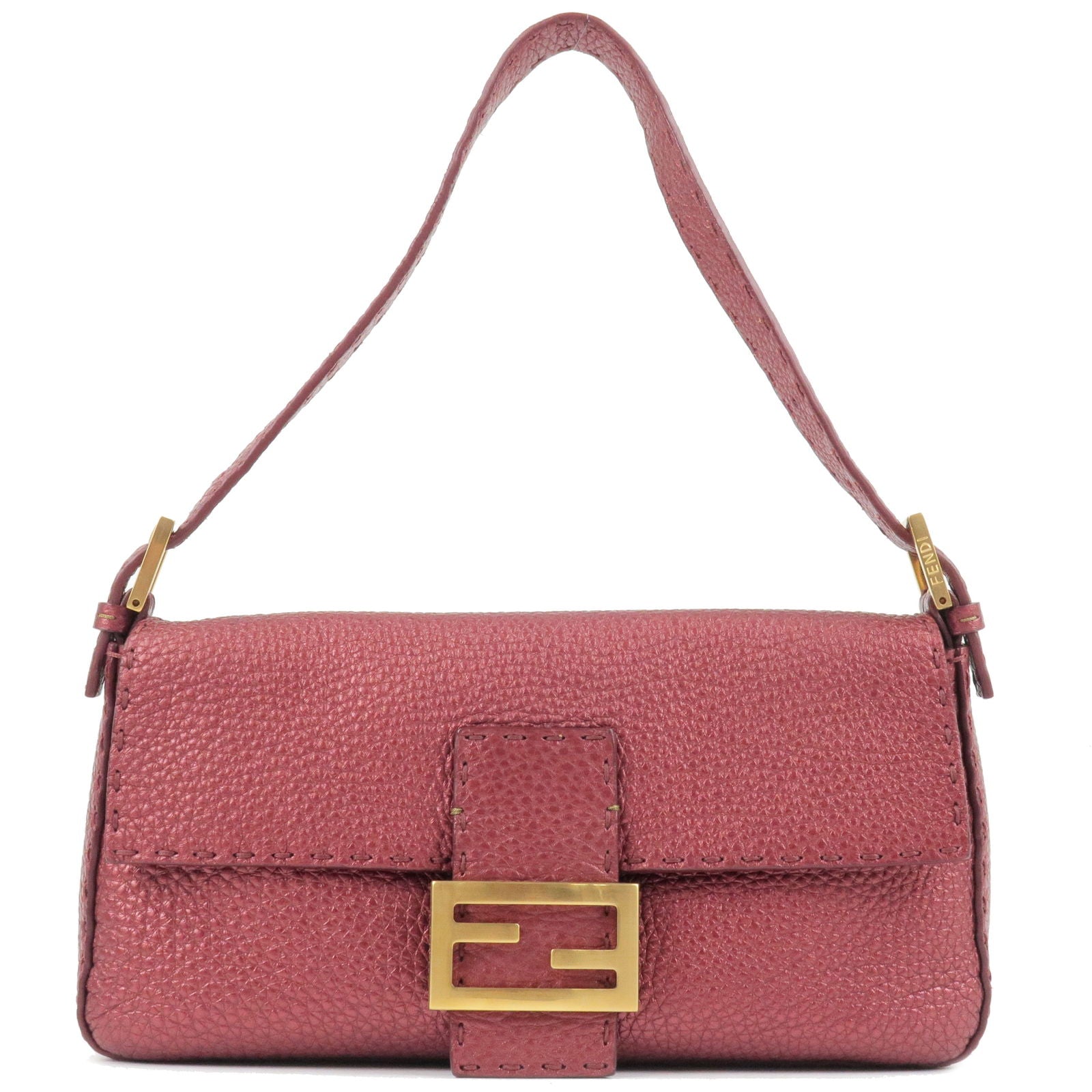 Fendi, Bags, Fendi Pink Leather Baguette Bag