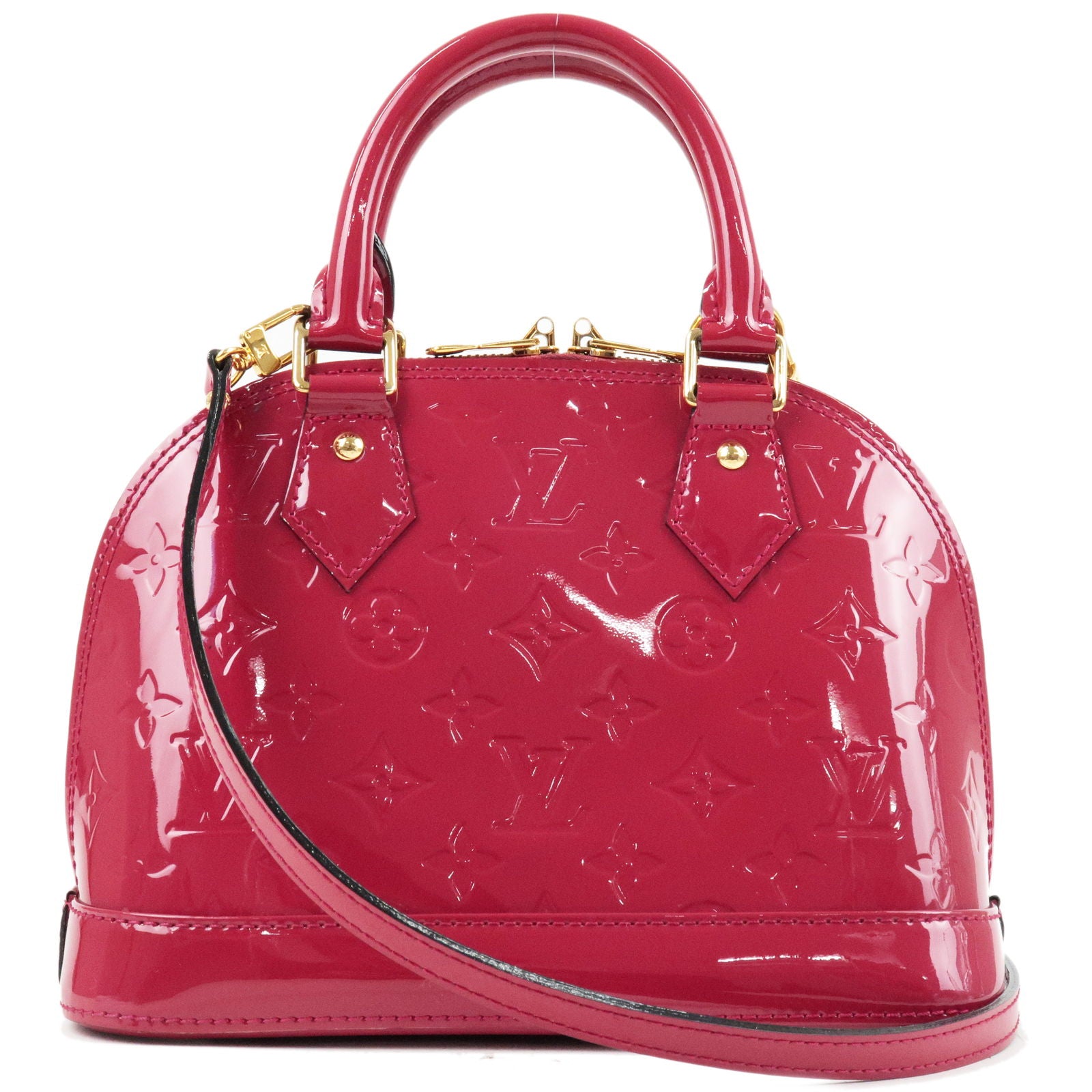 Louis Vuitton Rose Indian Monogram Vernis Alma Bb Bag