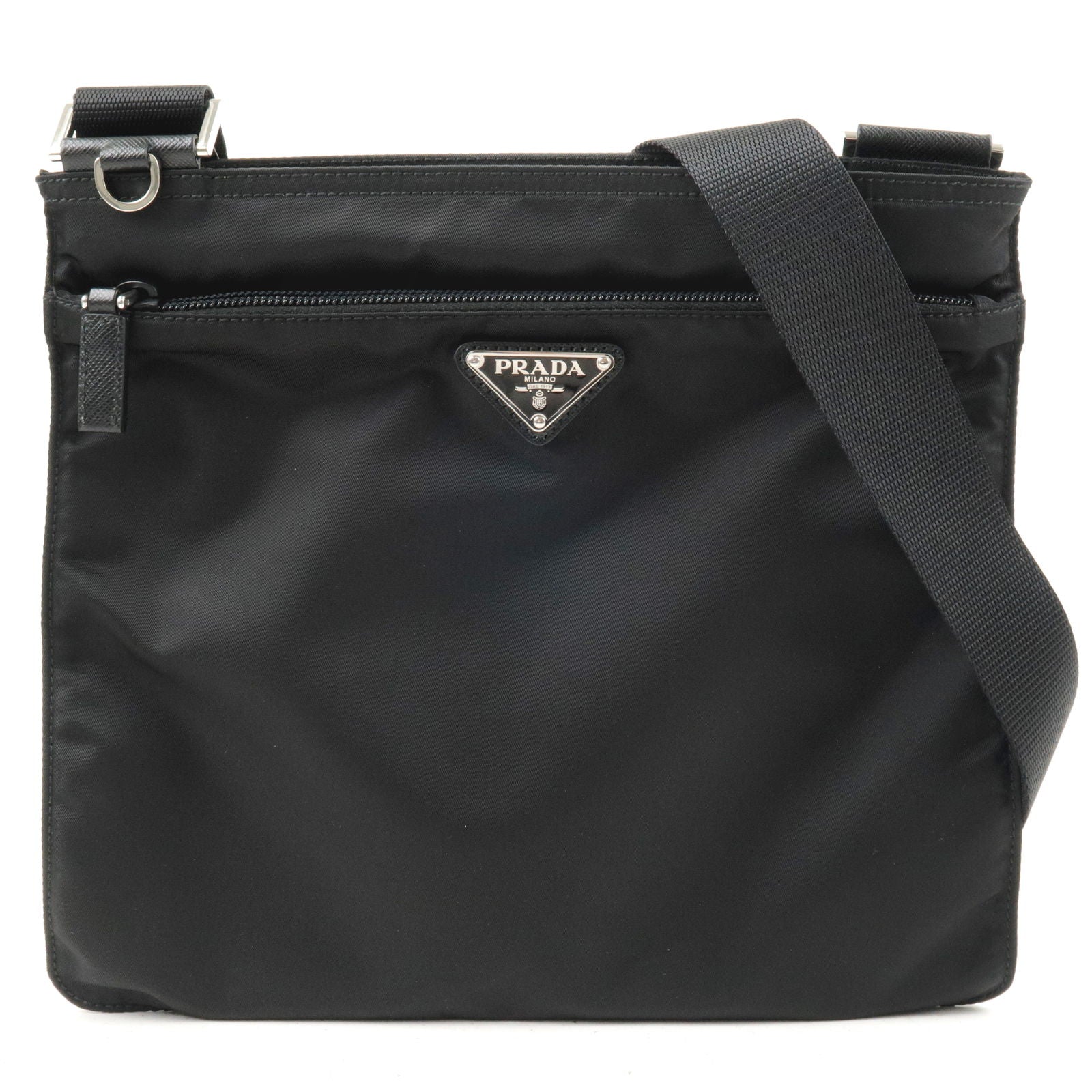 PRADA Embossed Logo Leather Boston bag Handbag Beige Vintage Old