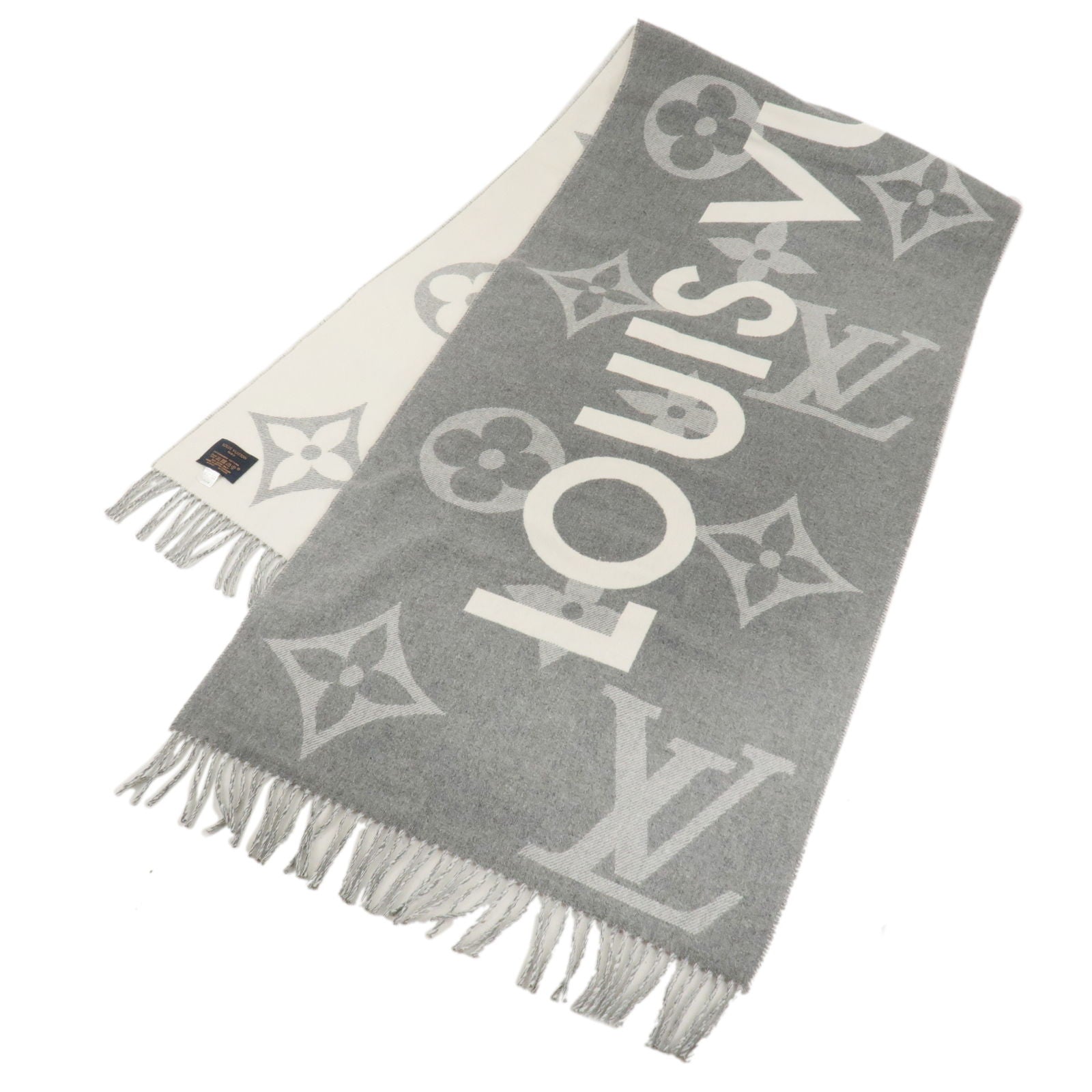 undefined Denim Monogram Triangle Shawl, LOUIS VUITTON