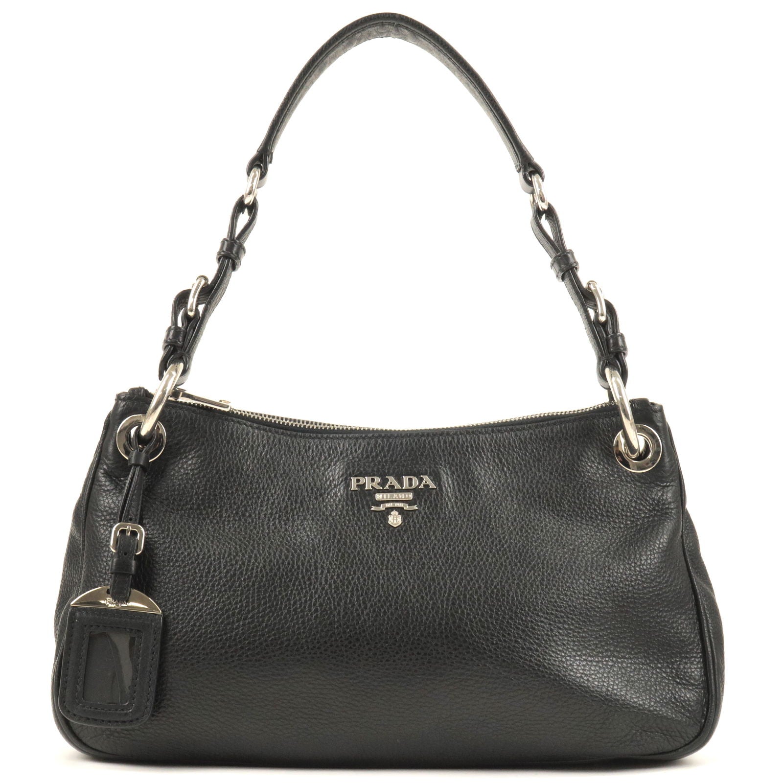 PRADA Re-Edition 2005 Re-Nylon Shoulder Bag Black with Pouch Chain